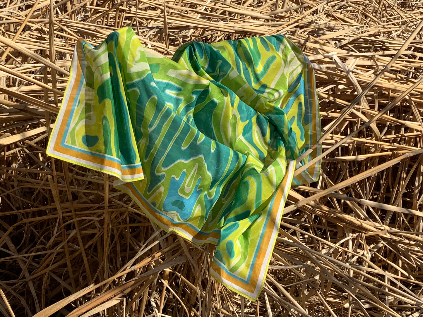 IBIZASPIRIT Scarf "Happy Feeling" - Seide - 125 x 125 cm