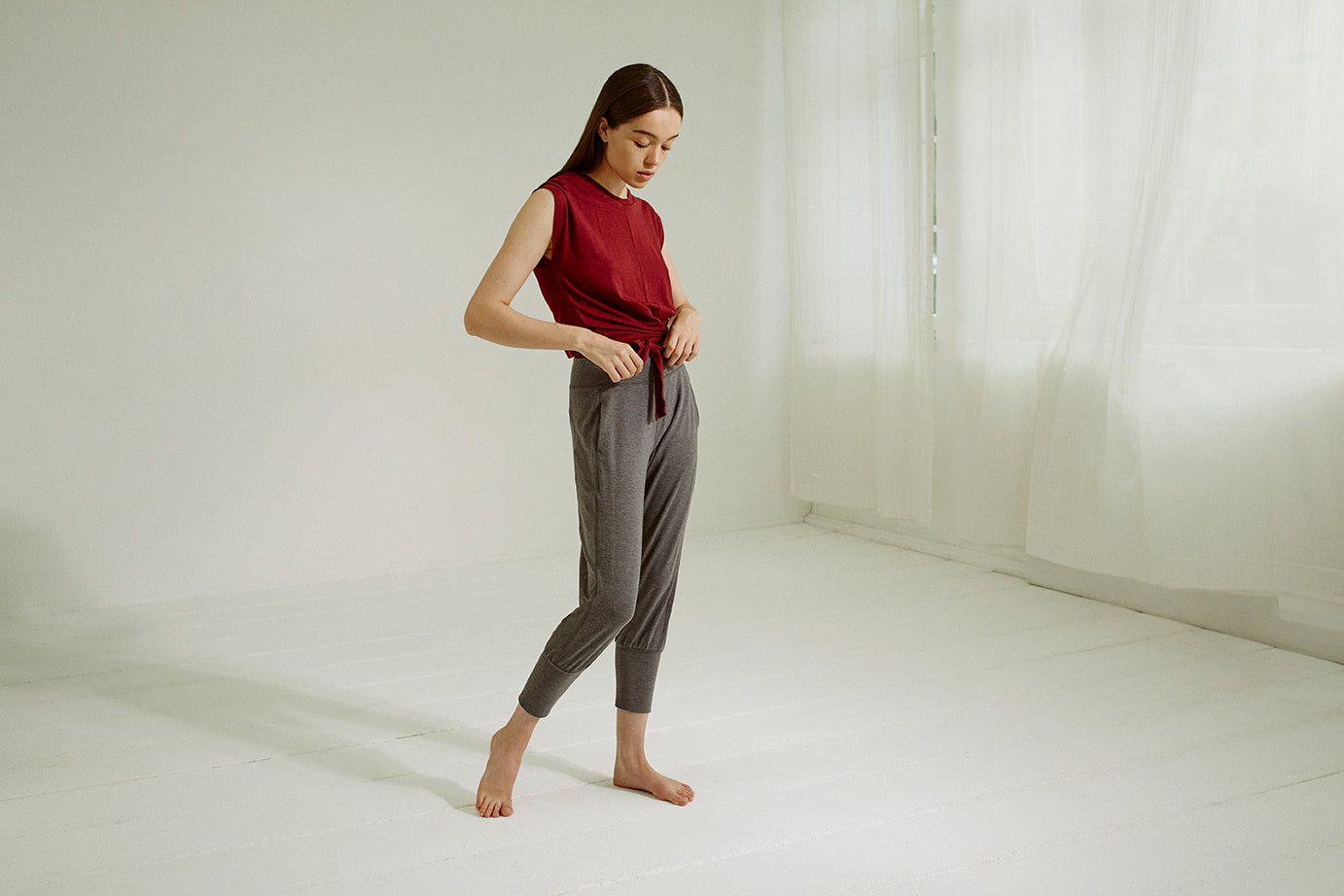 Cropped Pants (grey melange)